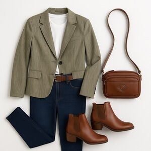 🆕🍂NWT 🇮🇹Made in Italy cotton blazer S ptp 18”